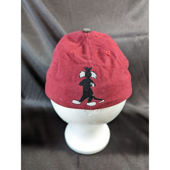 VTG 1991 Warner Bros Studio Maroon Hat Cap Sylvester The Cat Embroidered Sz Smal - Picture 4 of 8